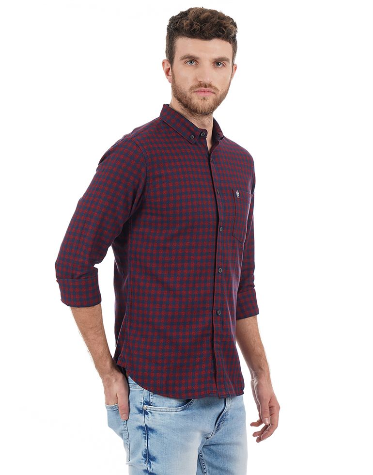French Connection Men Casual Wear Checkered Shirt