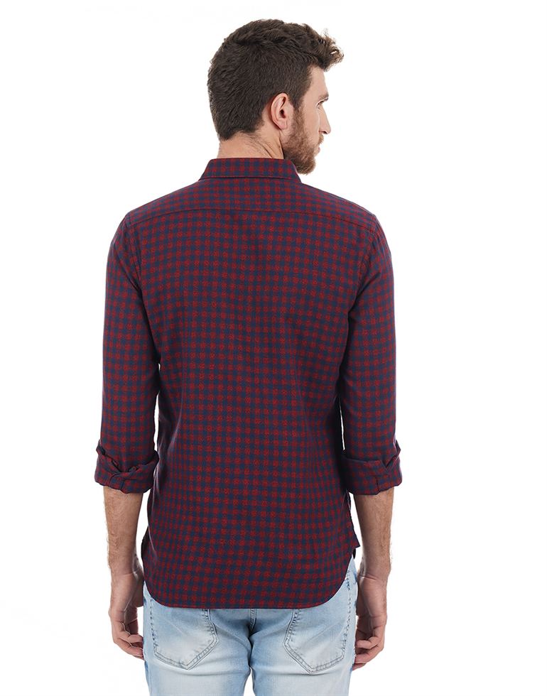 French Connection Men Casual Wear Checkered Shirt
