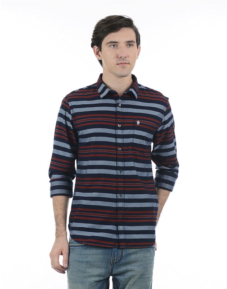 French Connection Men Casual Wear Striped Shirt