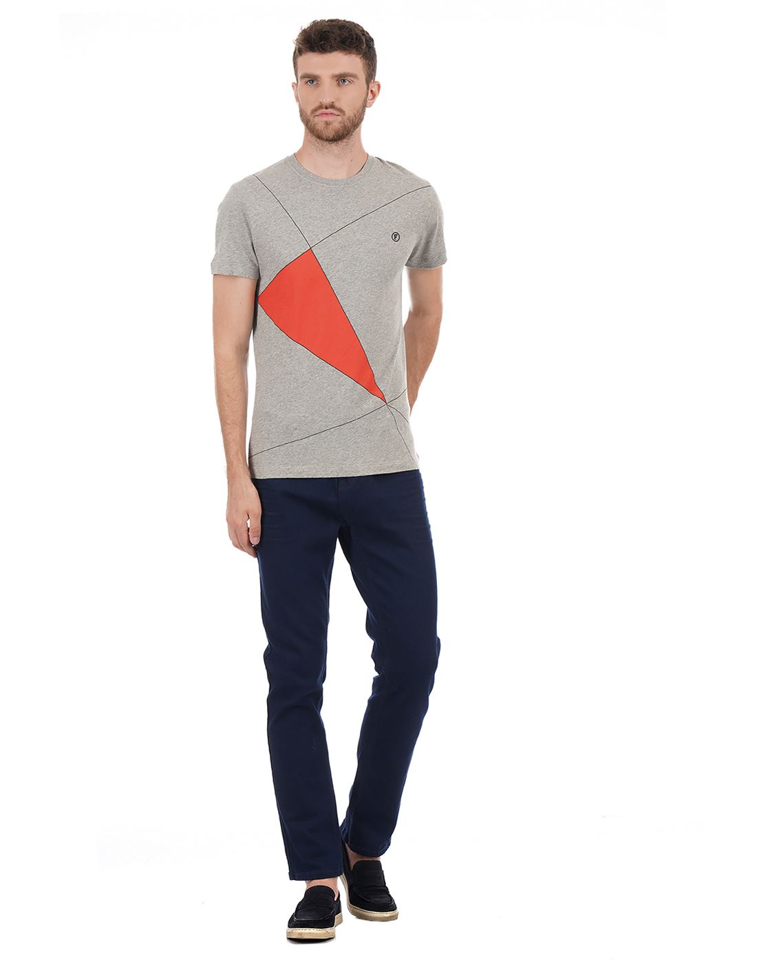 French Connection Men Casual Wear Solid T-Shirt