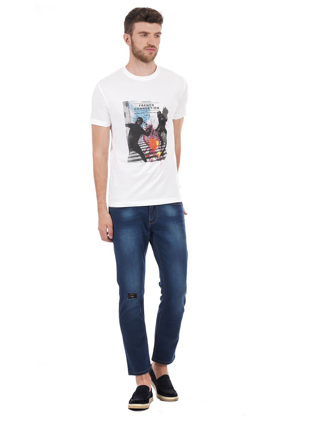 French Connection Men Casual Wear Solid Jeans