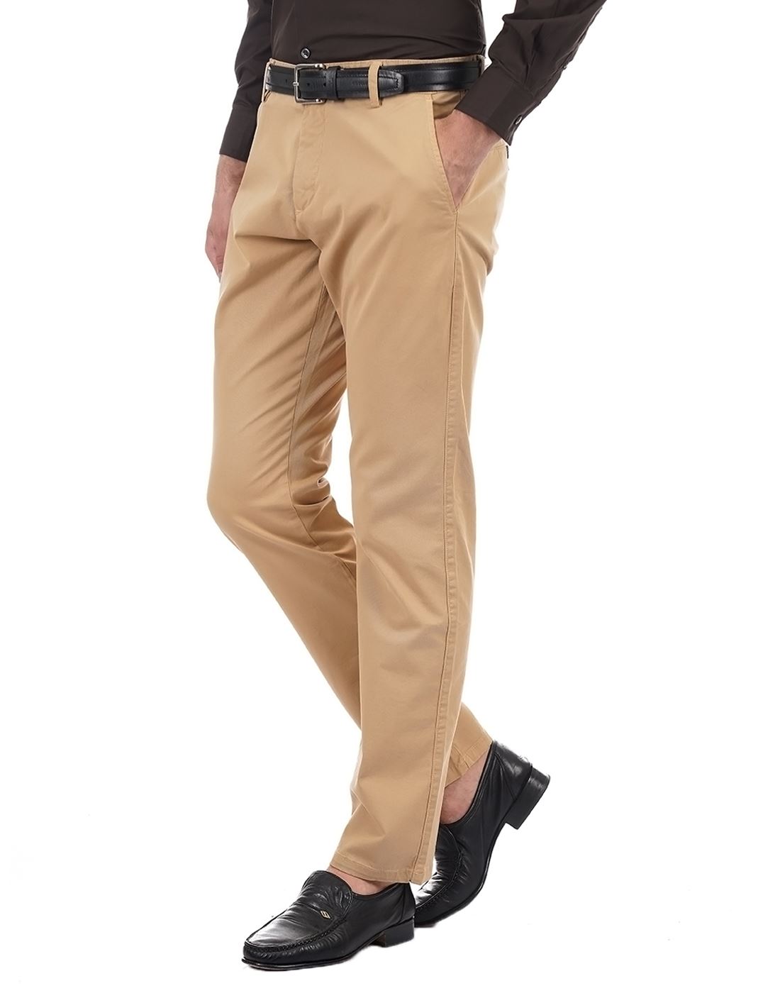 French Connection Men Casual Wear Solid Trousers