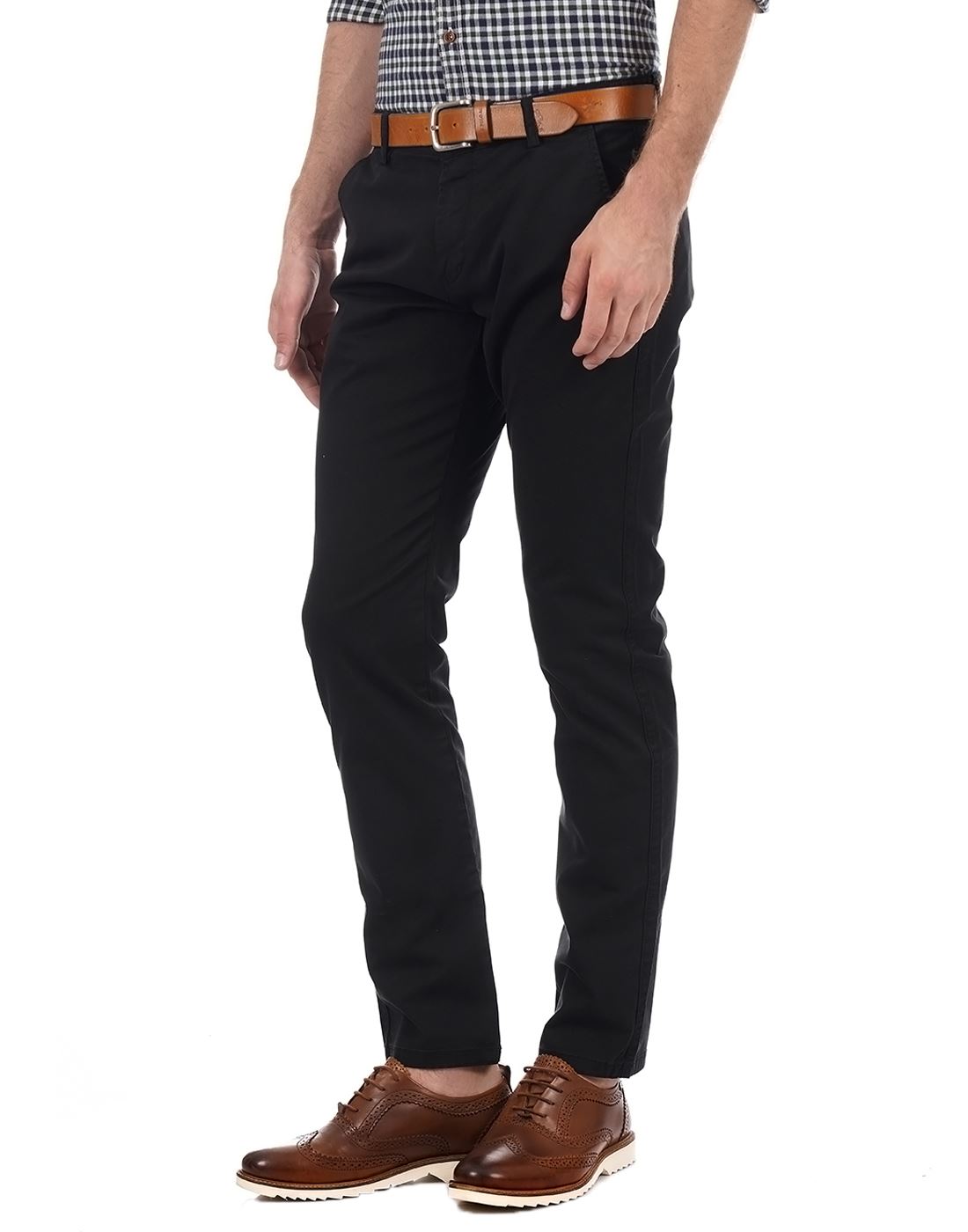 French Connection Men Casual Wear Solid Trousers