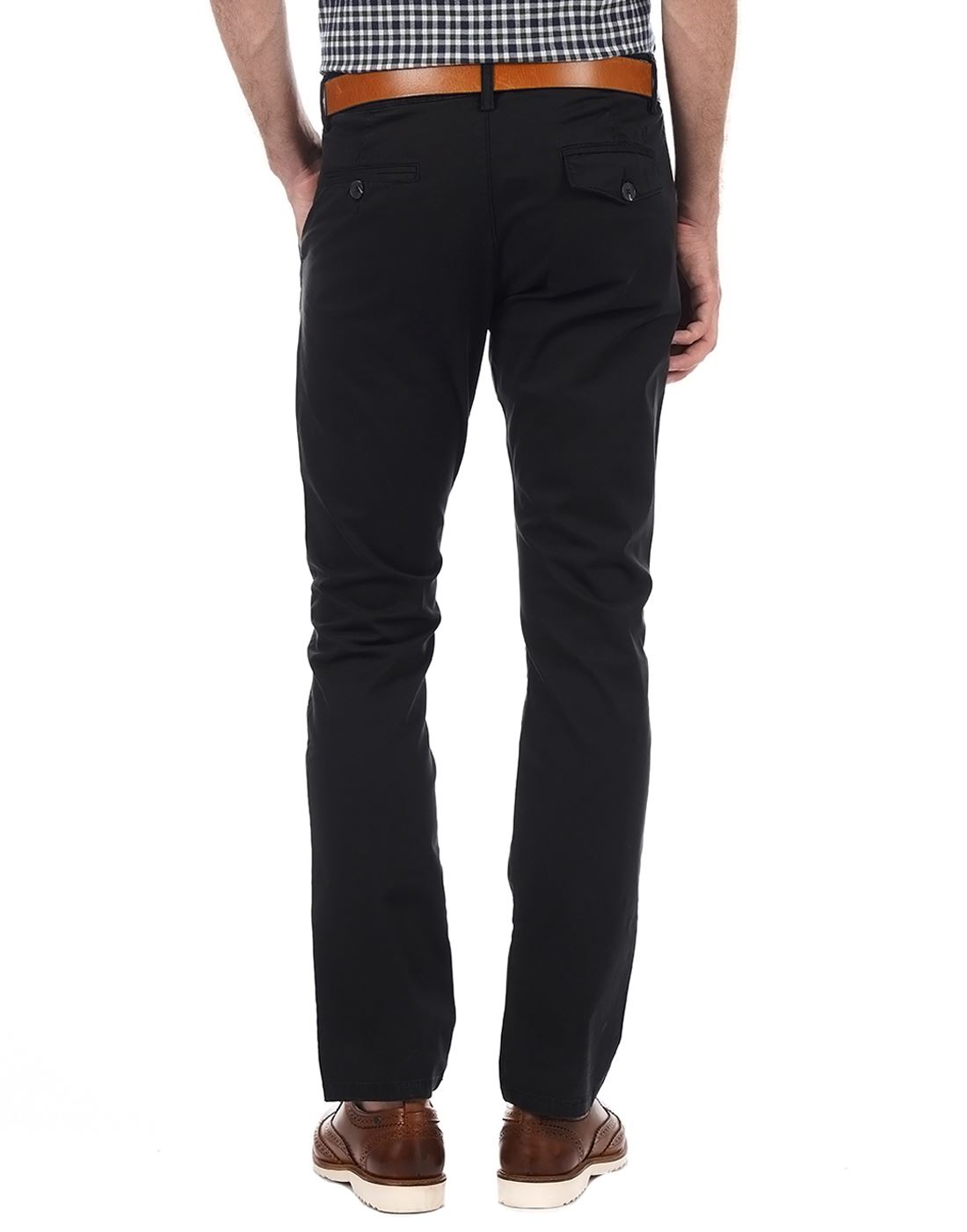 French Connection Men Casual Wear Solid Trousers