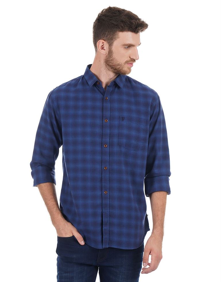 French Connection Men Casual Wear Checkered Shirt