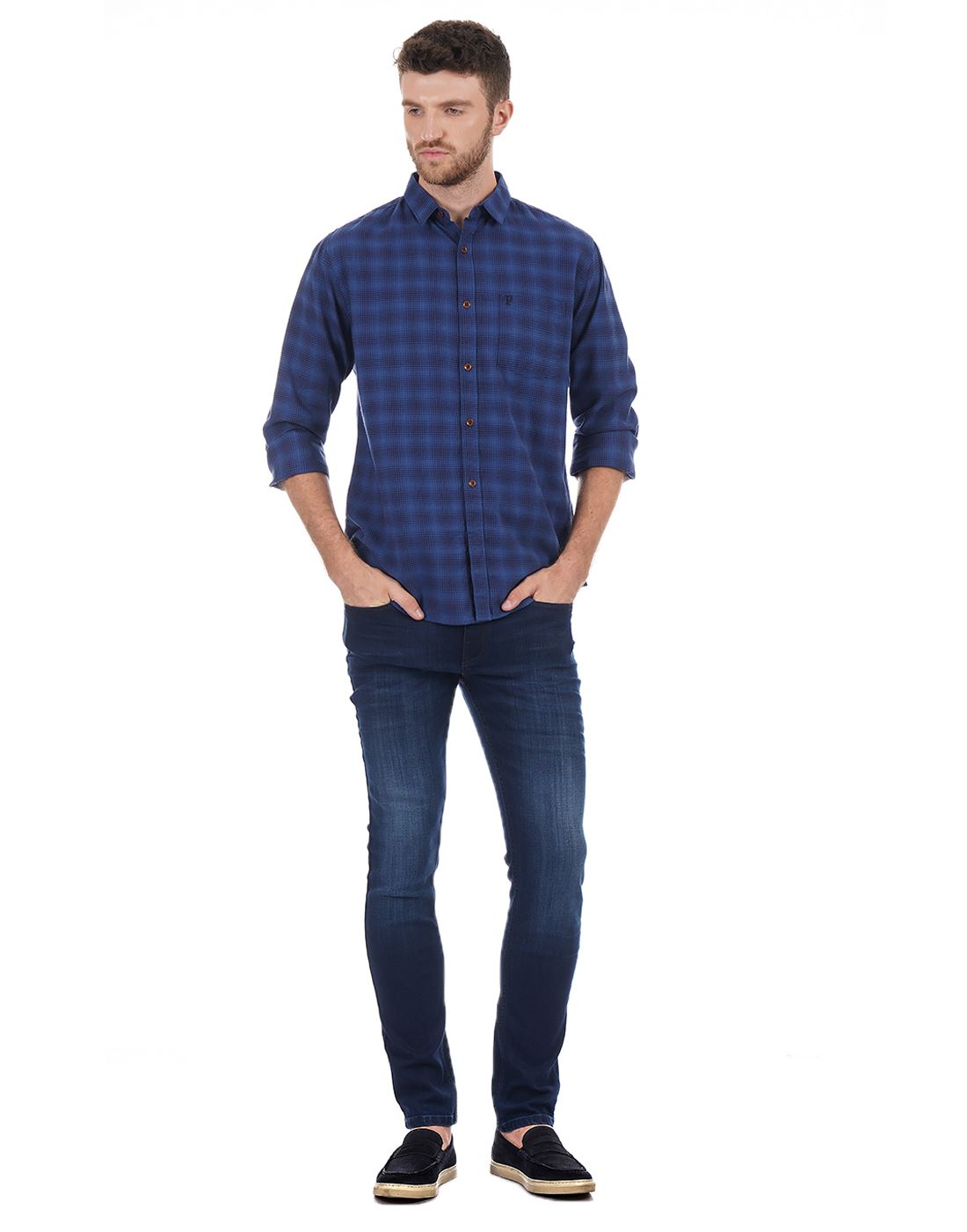 French Connection Men Casual Wear Checkered Shirt