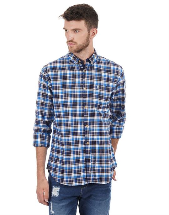 French Connection Men Casual Wear Checkered Shirt