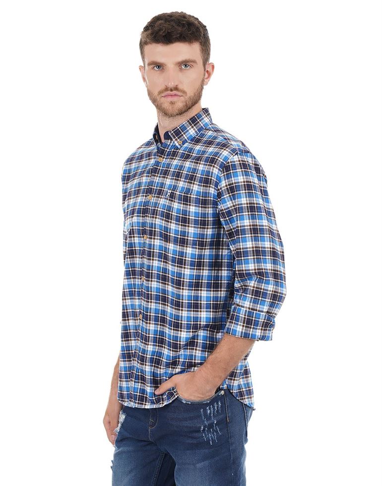 French Connection Men Casual Wear Checkered Shirt