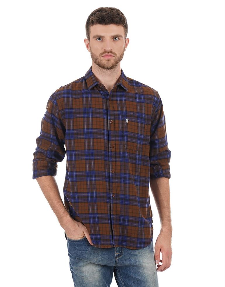 French Connection Men Casual Wear Checkered Shirt