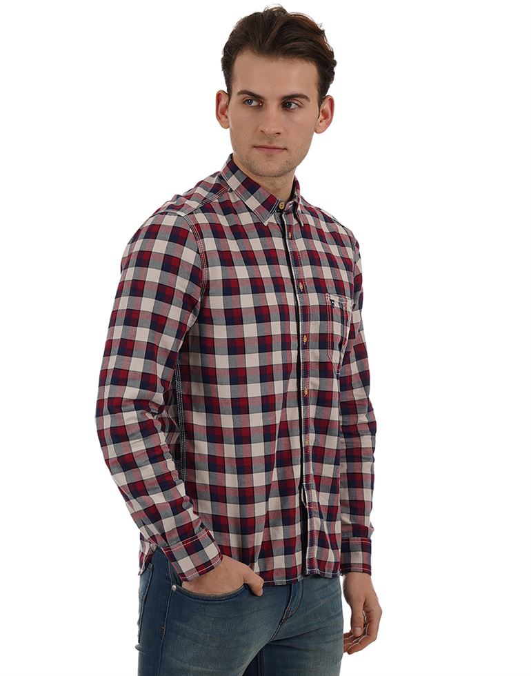 French Connection Casual Wear Checkered Men Shirt