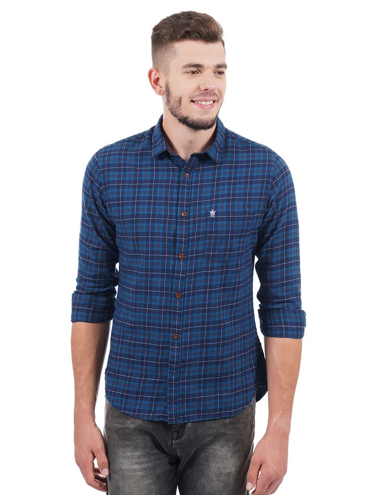 French Connection Men Casual Wear Checkered Shirt