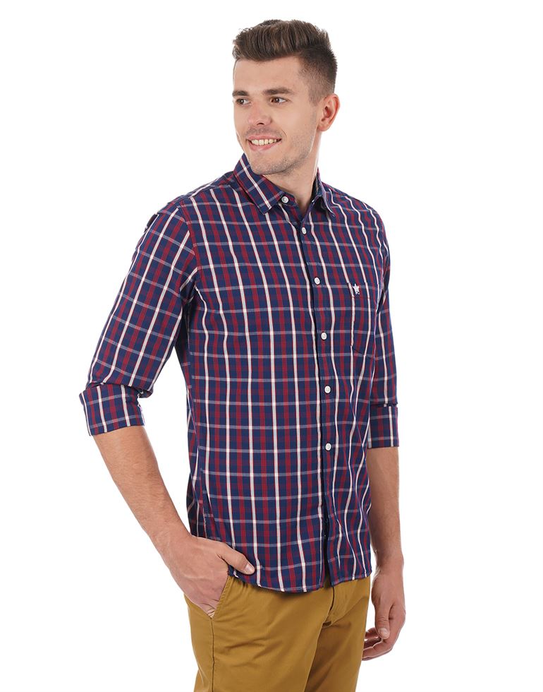 French Connection Men Casual Wear Checkered Shirt