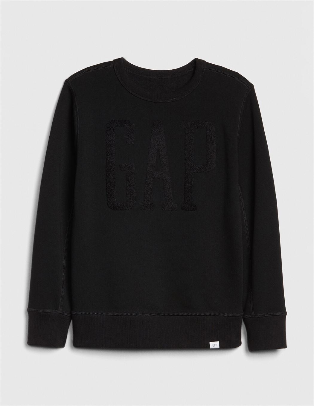 GAP Boys Black Solid Sweatshirt