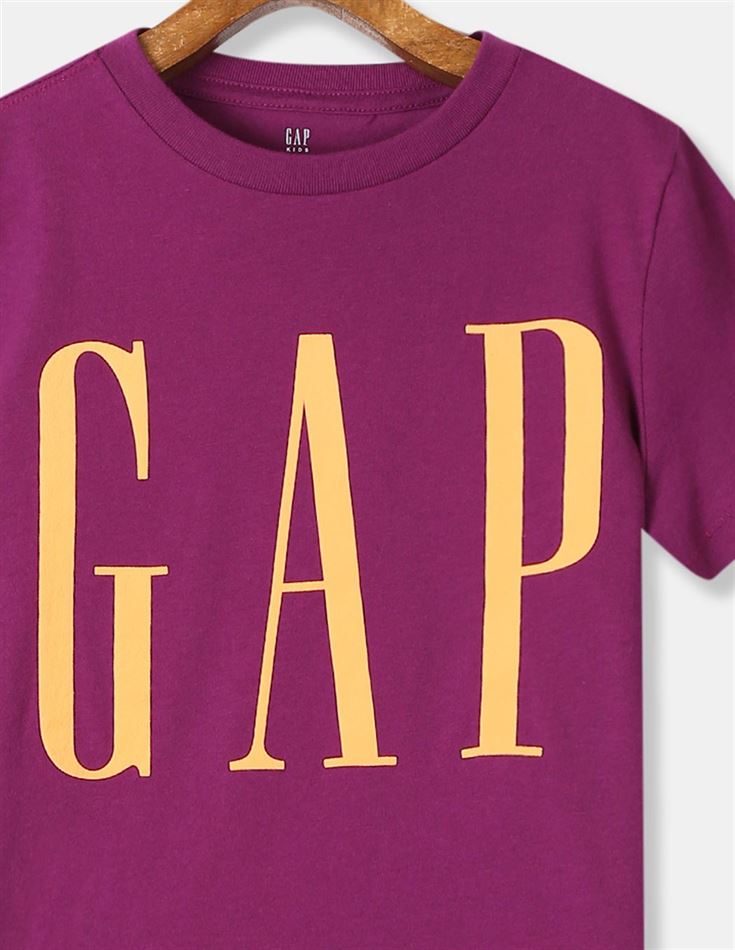 GAP Boys Purple Printed T-Shirt