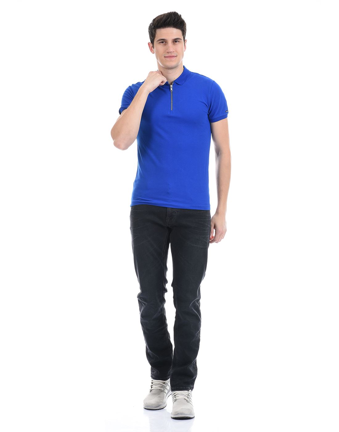 Gas Jeans Men Casual Wear Blue T-Shirt