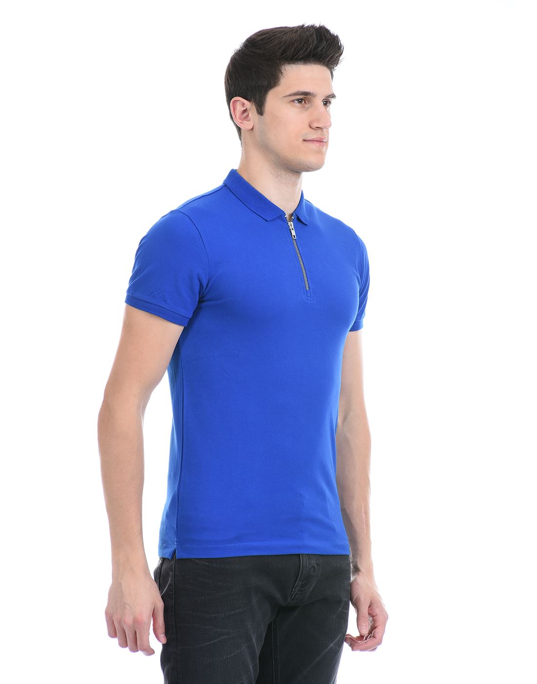 Gas Jeans Men Casual Wear Blue T-Shirt