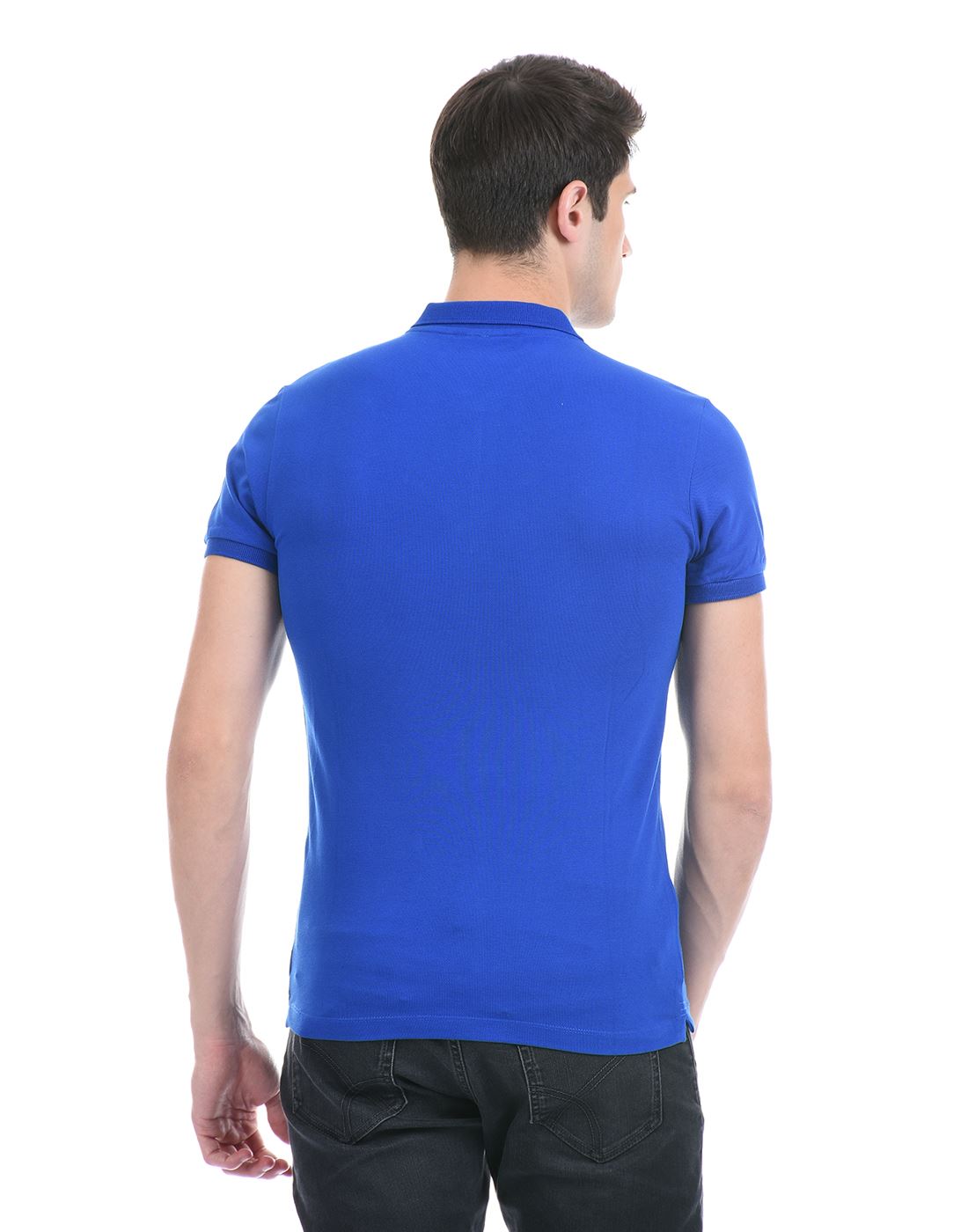 Gas Jeans Men Casual Wear Blue T-Shirt
