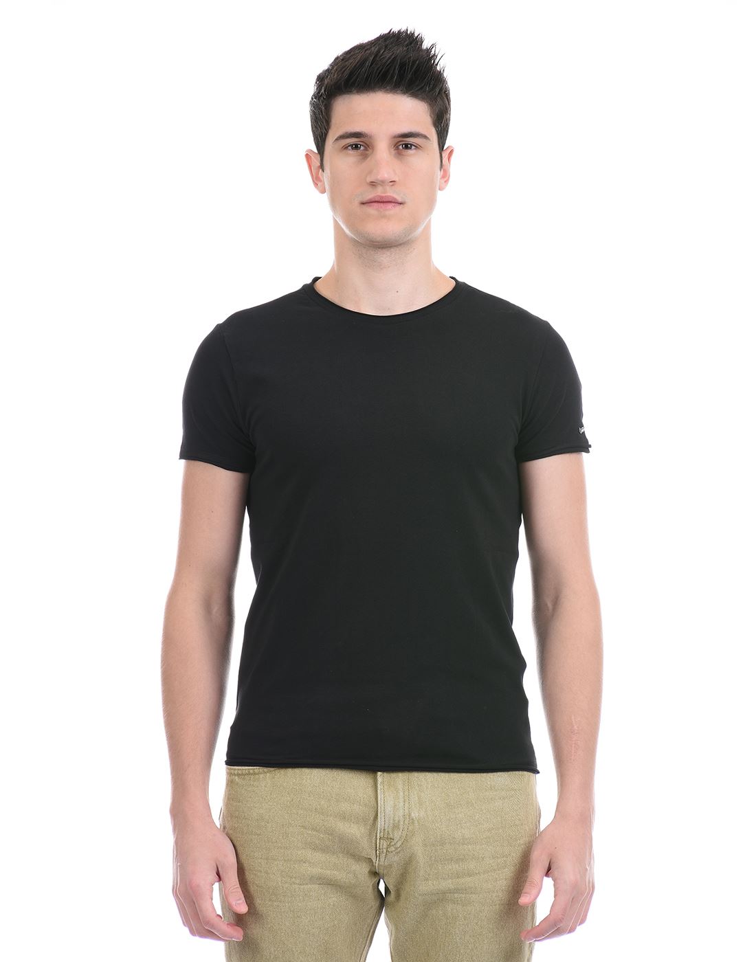 Gas Jeans Men Casual Wear Black  T-Shirt