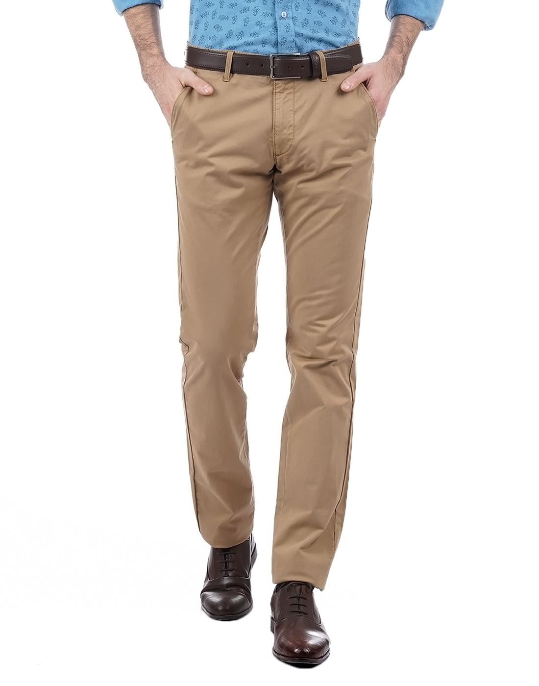 Buy Indian Terrain Men Brown Solid Slim fit Regular trousers Online at Low  Prices in India - Paytmmall.com