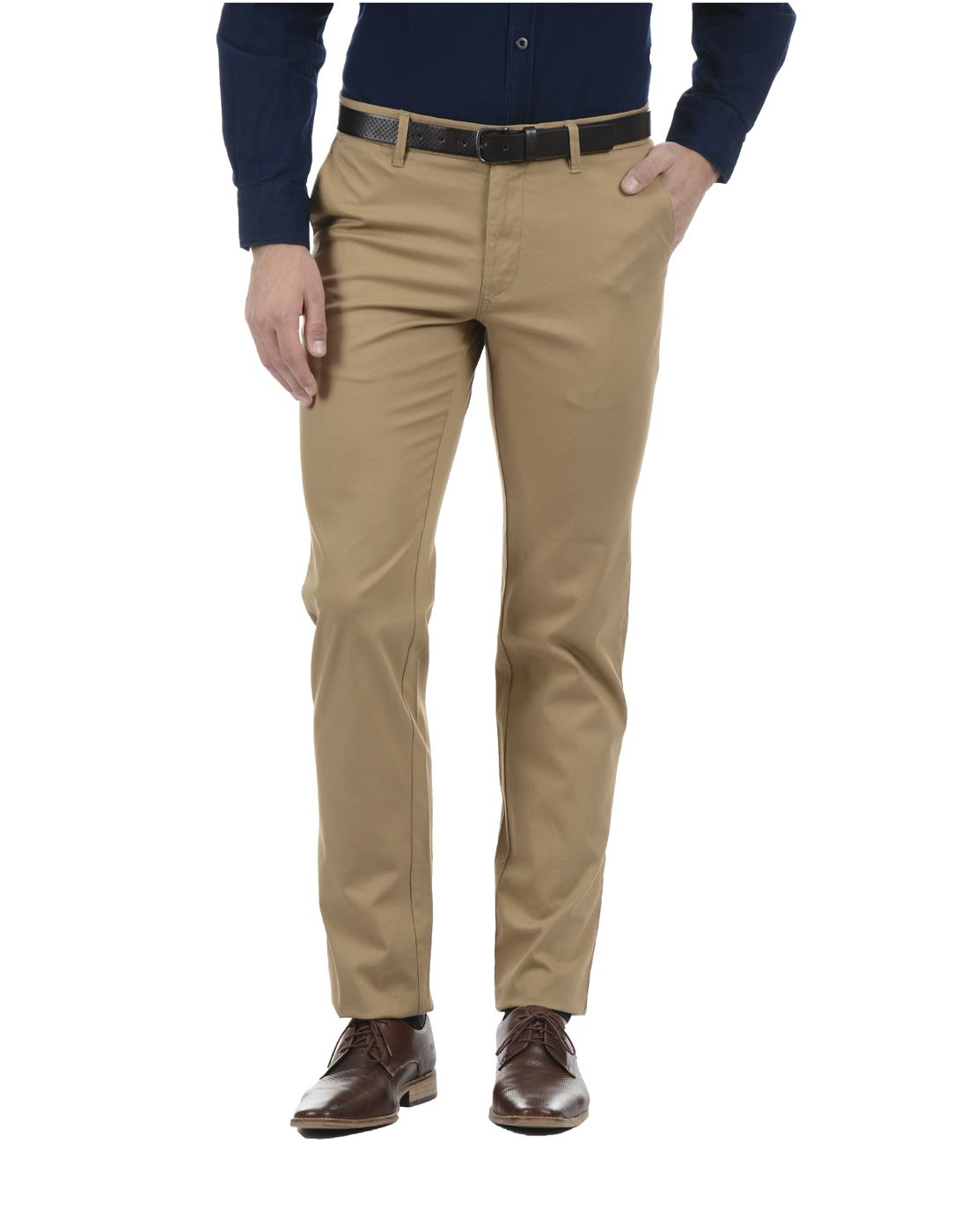 Indian Terrain Men Casual Wear Solid Trousers | KNOCKOUT | Yellow | 90398