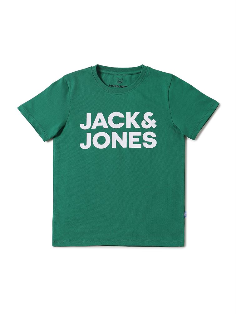 Jack & Jones Junior Green T-Shirt For Boys