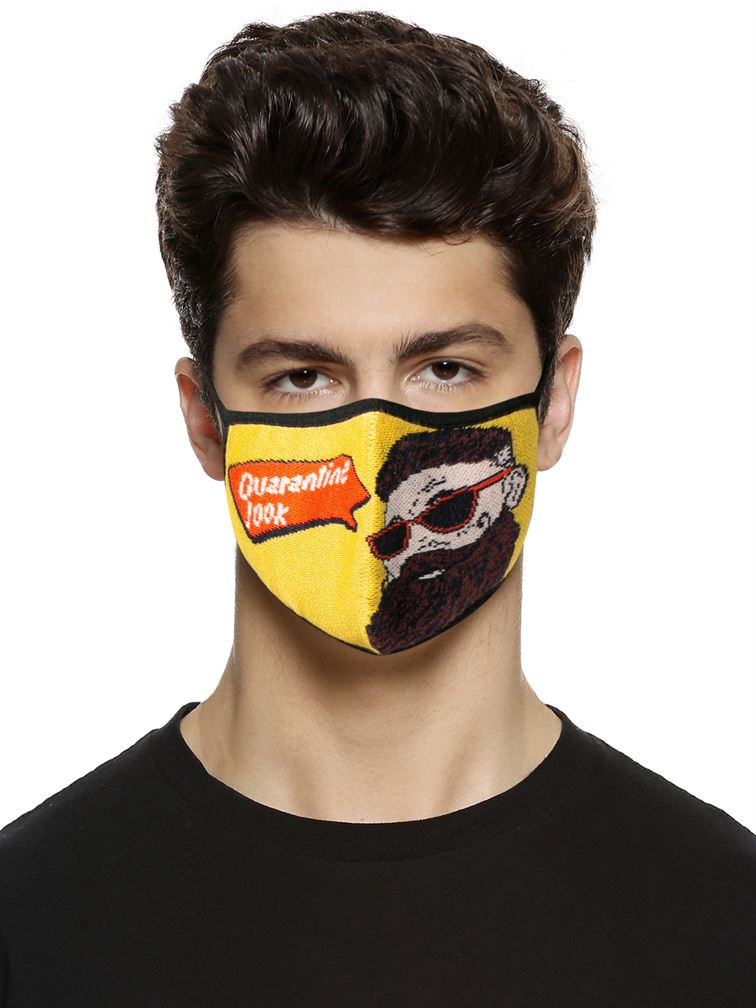 Jack & Jones Men Reusable 3 Layer Protective Fashion Cloth Mask (Pack Of 3)