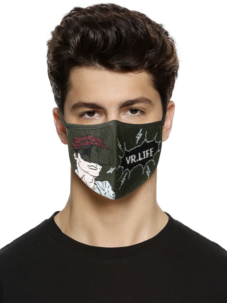 Jack & Jones Men Reusable 3 Layer Protective Fashion Cloth Mask (Pack Of 3)