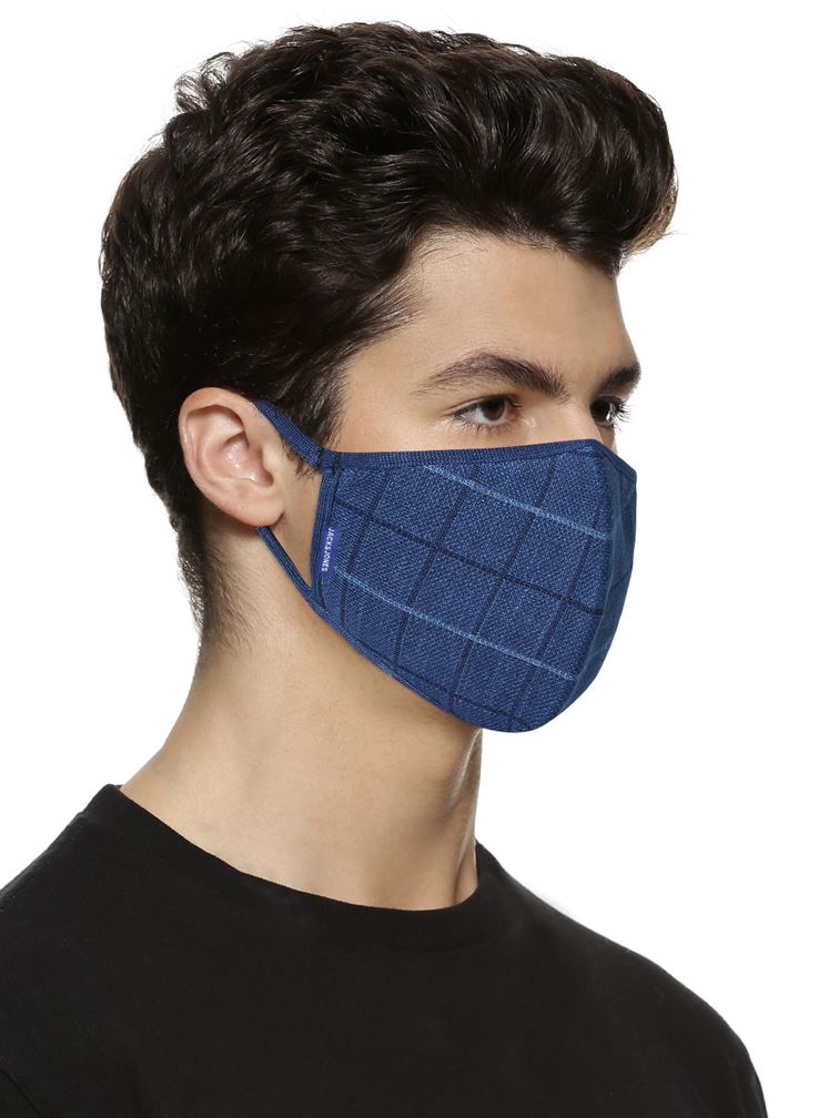 Jack & Jones Men Reusable 3 Layer Protective Fashion Cloth Mask (Pack Of 3)