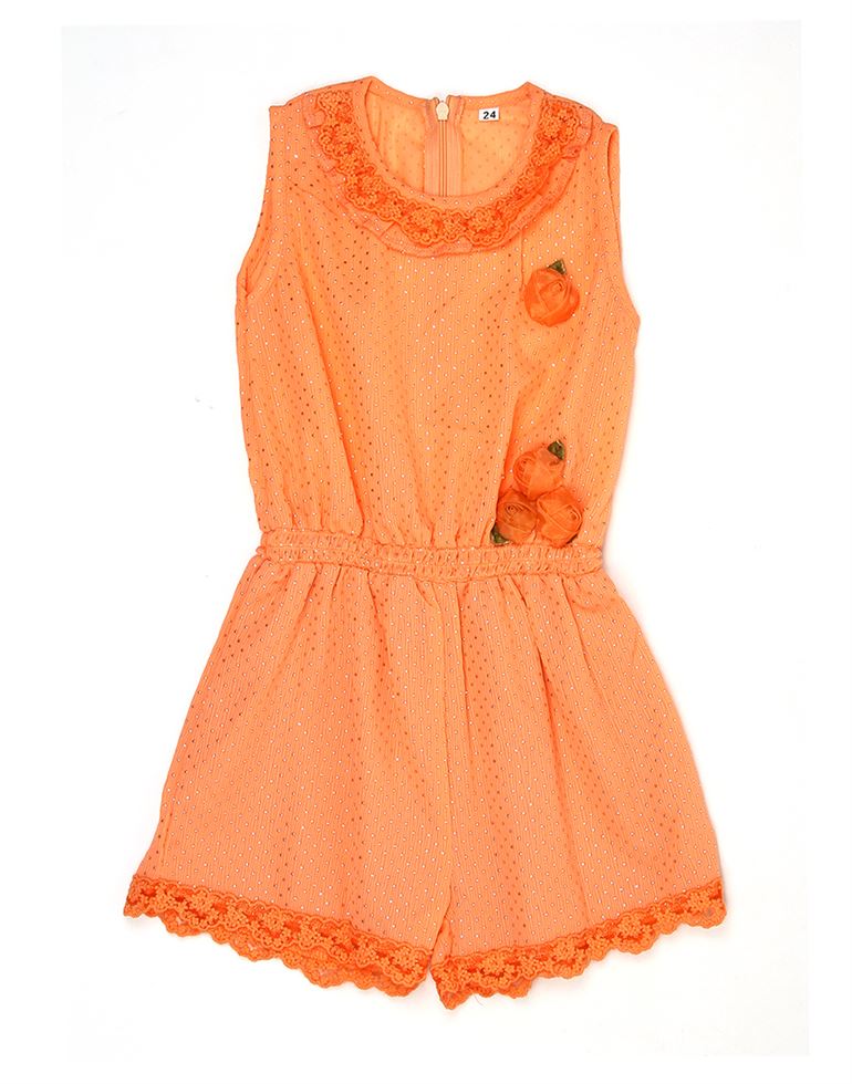 K.CO.89 Girls Casual Wear Orange Jump Suit
