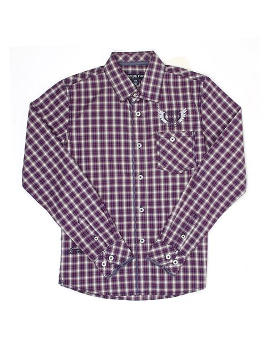 London Fog Boys Casual Wear Checkered Shirt