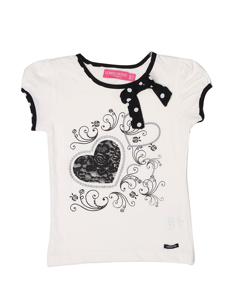 London Fog Girls Casual Wear Graphic Print Top