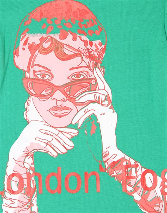 London Fog Girls Casual Wear Graphic Print Top