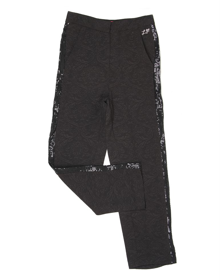 London Fog Girls Casual Wear Self Design Trouser