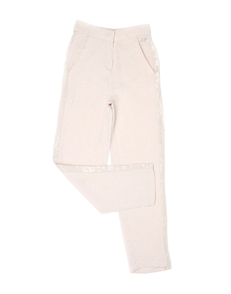 London Fog Girls Casual Wear Self Design Trouser