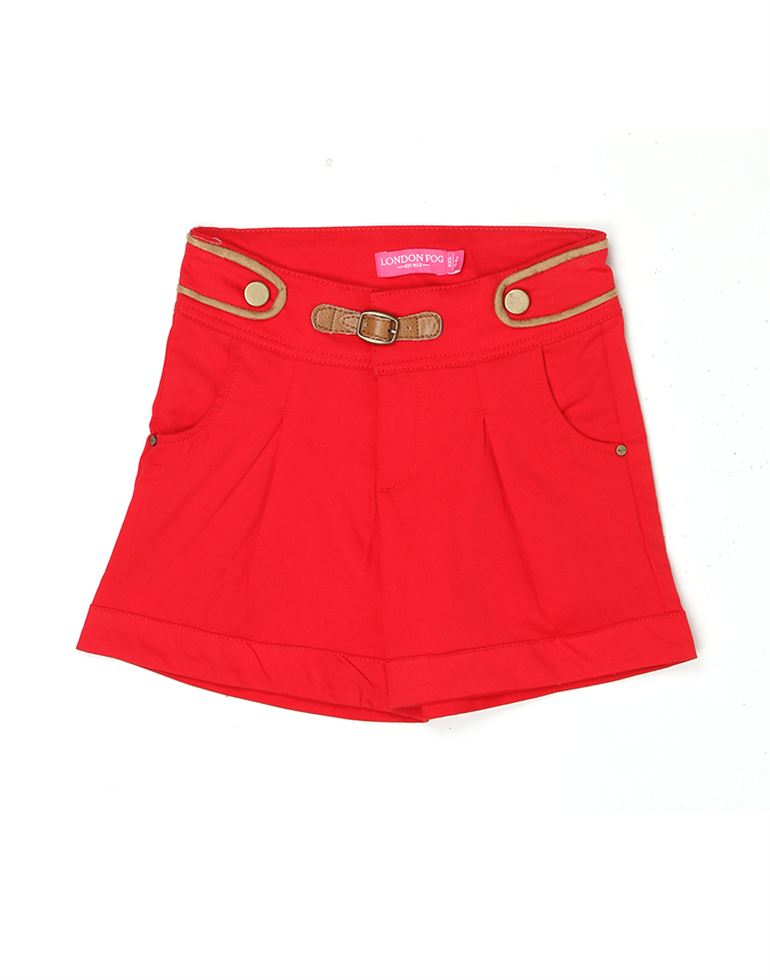 London Fog Girls Casual Wear Solid Shorts