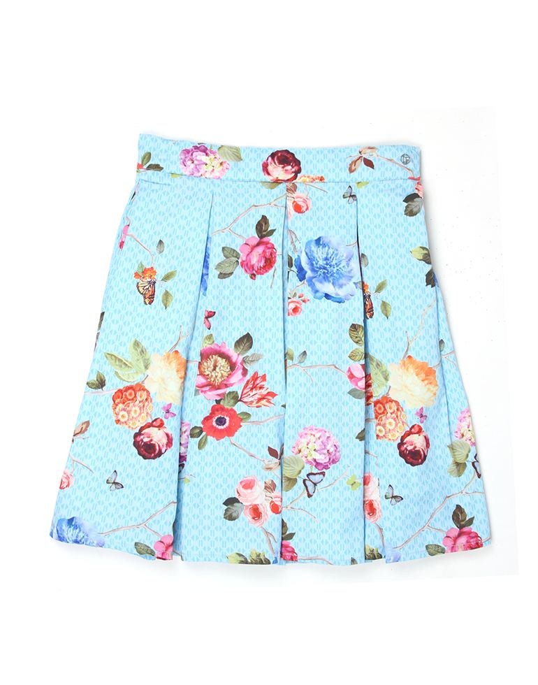 London Fog Girls Casual Wear Floral Print Skirt