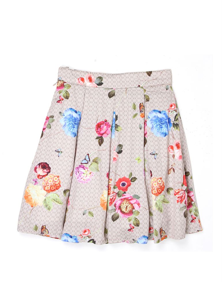 London Fog Girls Casual Wear Floral Print Skirt