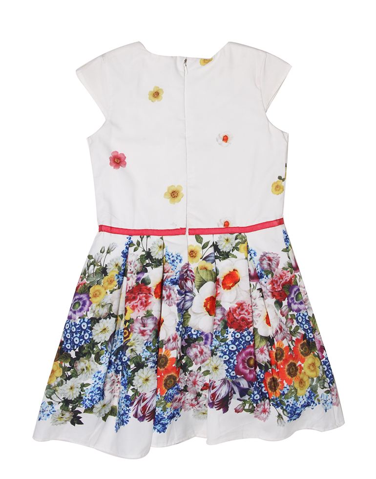 London Fog Girls Casual Wear Floral Print Dress