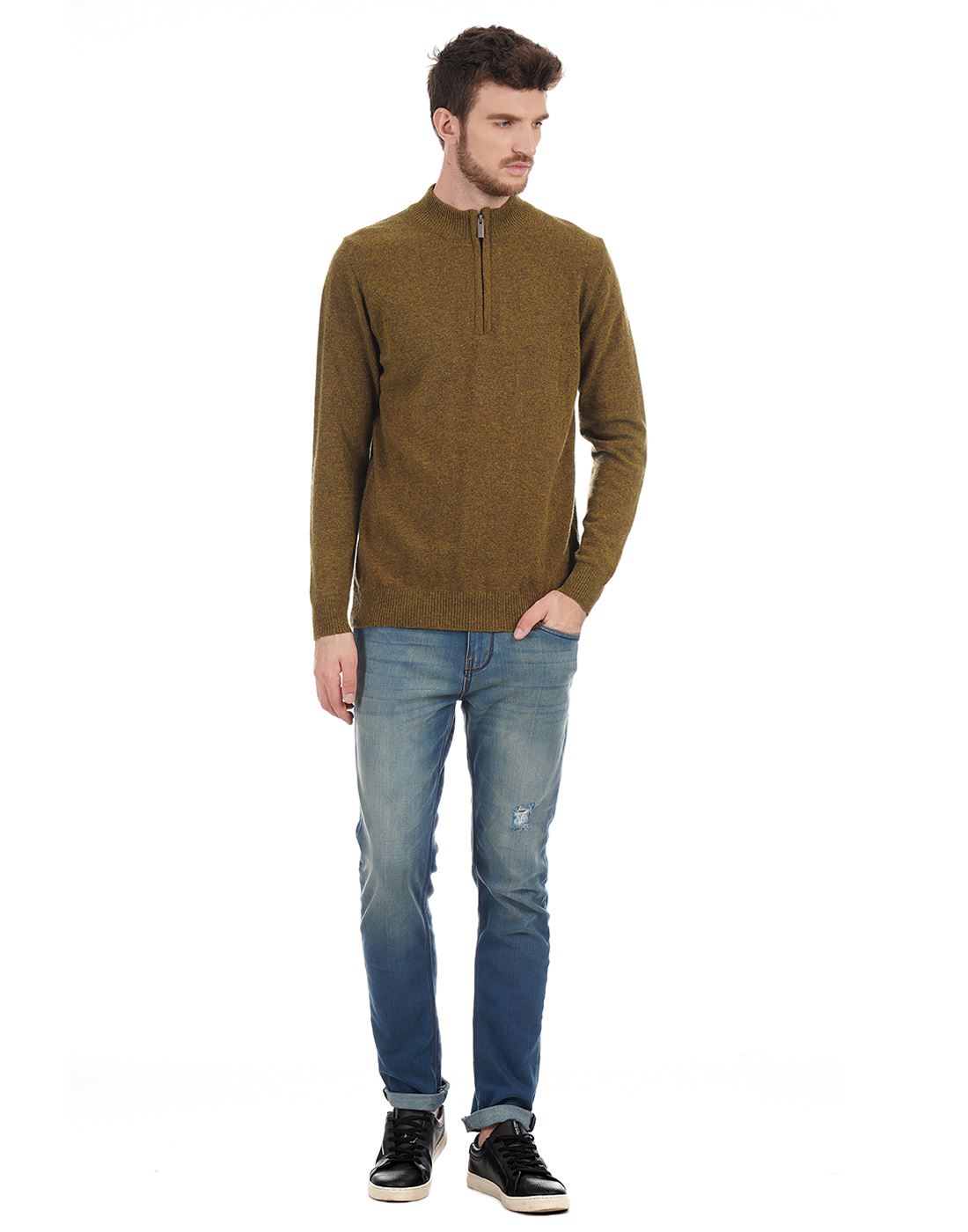 London Fog Men Solid Casual Wear Sweatshirt