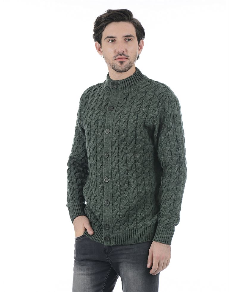 London Fog Men Casual Wear Self Design Sweater