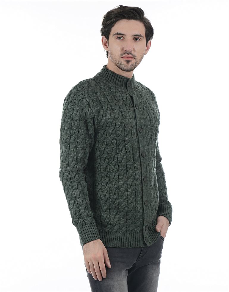 London Fog Men Casual Wear Self Design Sweater