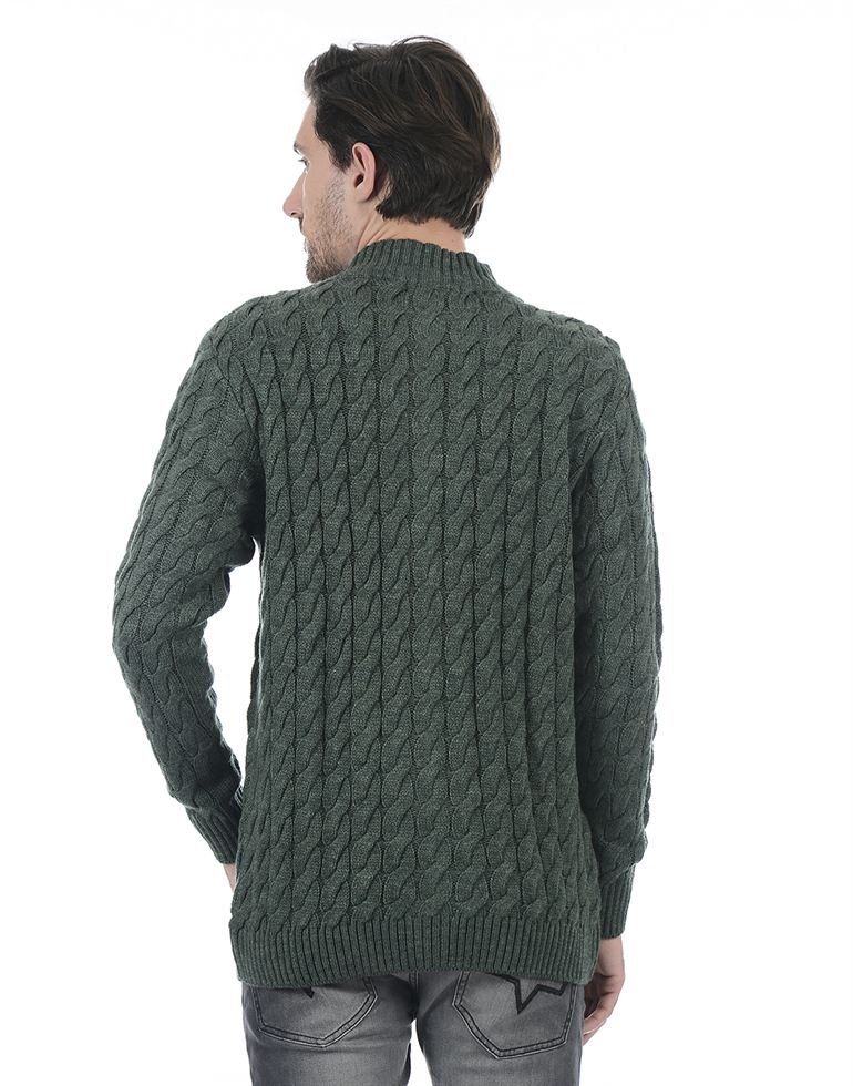 London Fog Men Casual Wear Self Design Sweater