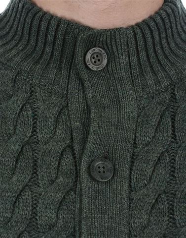 London Fog Men Casual Wear Self Design Sweater