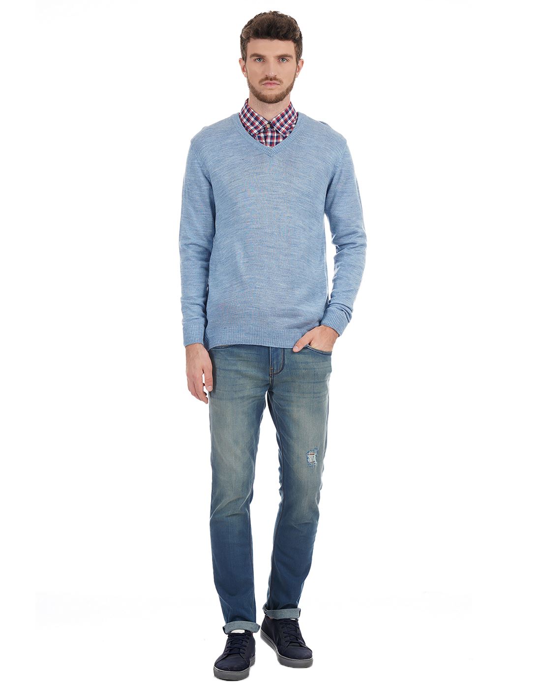 London Fog Men Solid Casual Wear Sweater