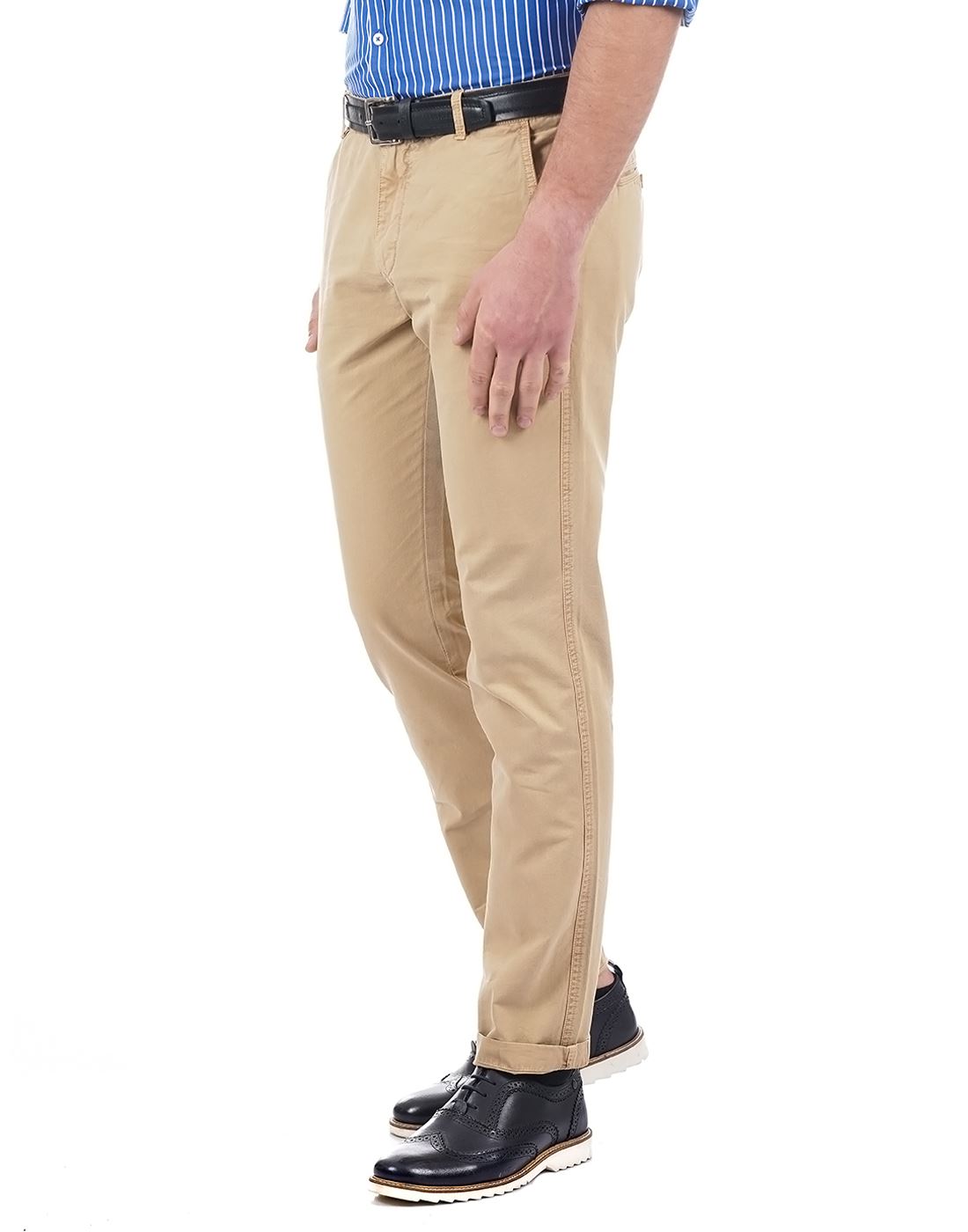 London Fog Men Casual Wear Solid Trouser