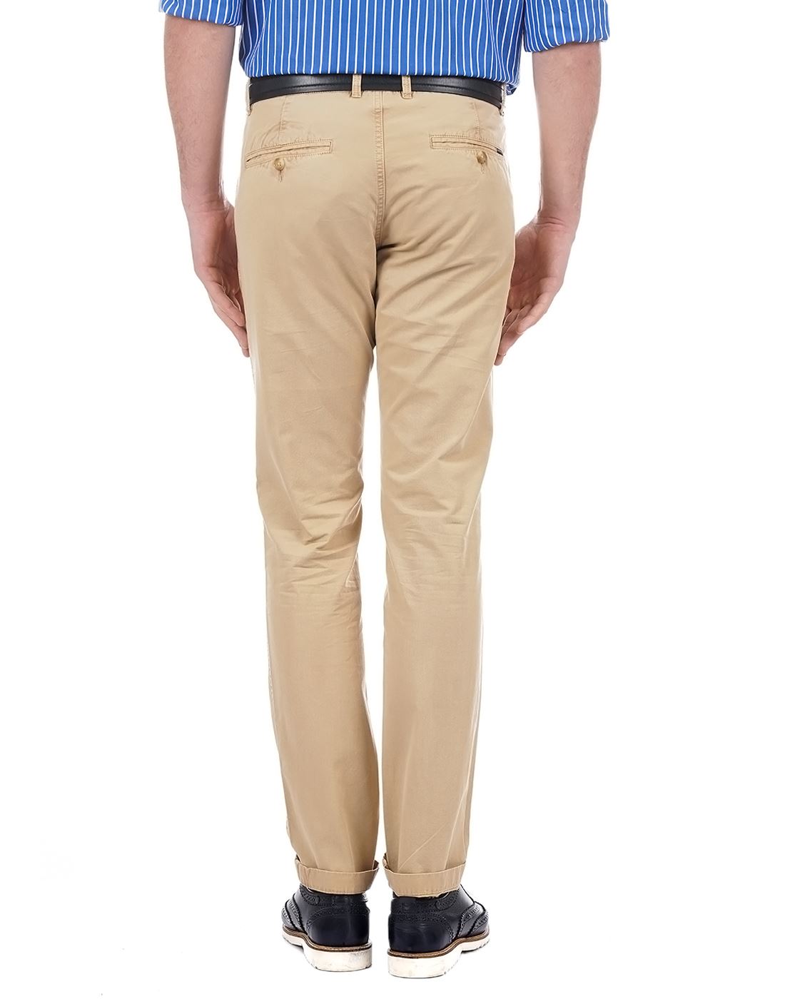 London Fog Men Casual Wear Solid Trouser