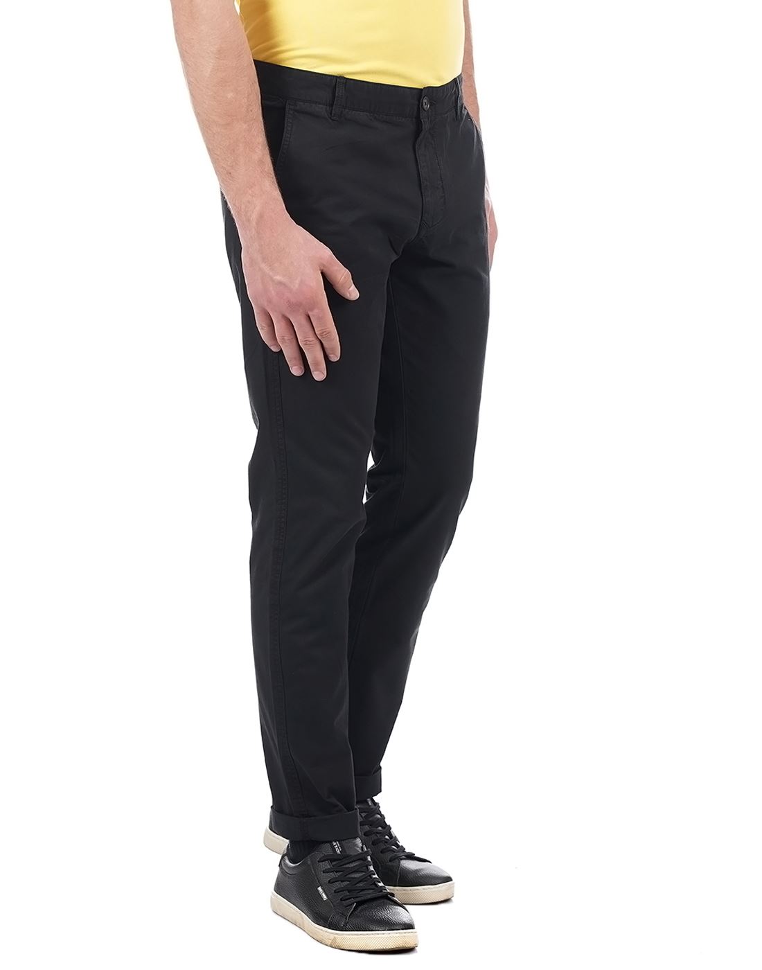 London Fog Men Casual Wear Solid Trouser