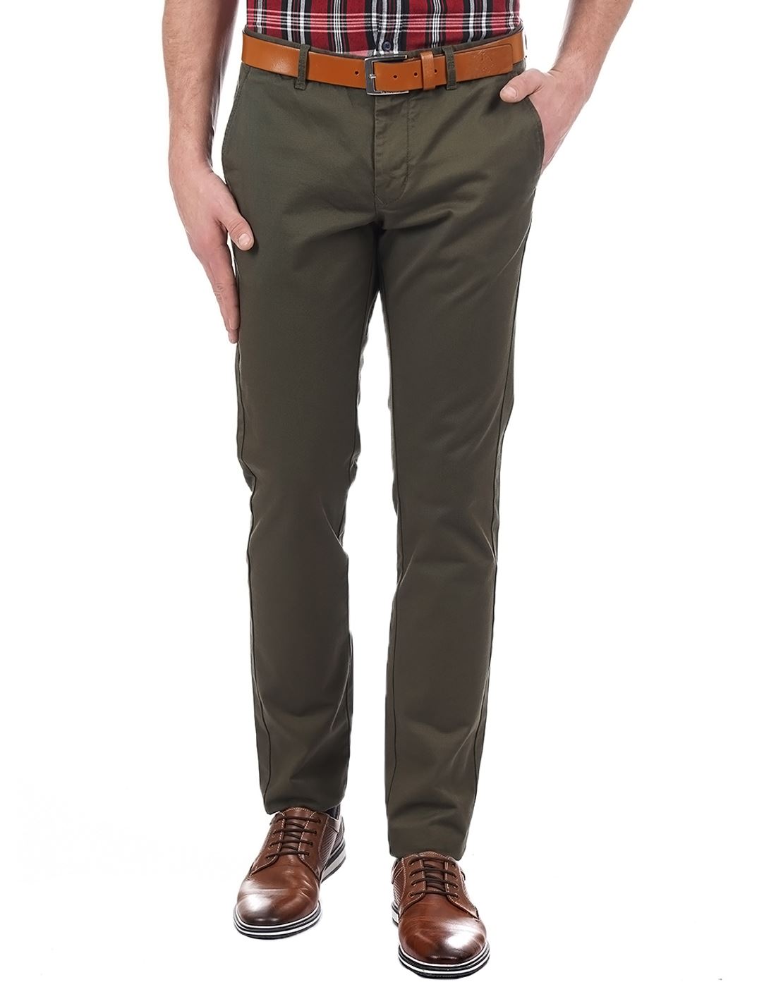 London Fog Men Casual Wear Solid Trouser