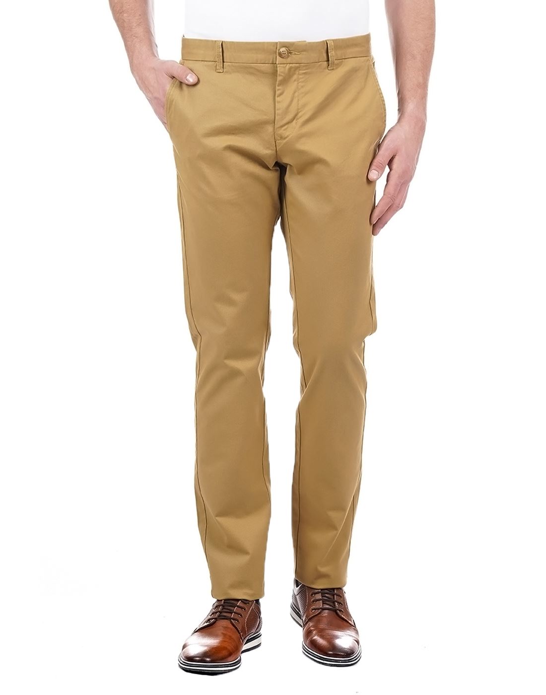 London Fog Men Casual Wear Solid Trouser