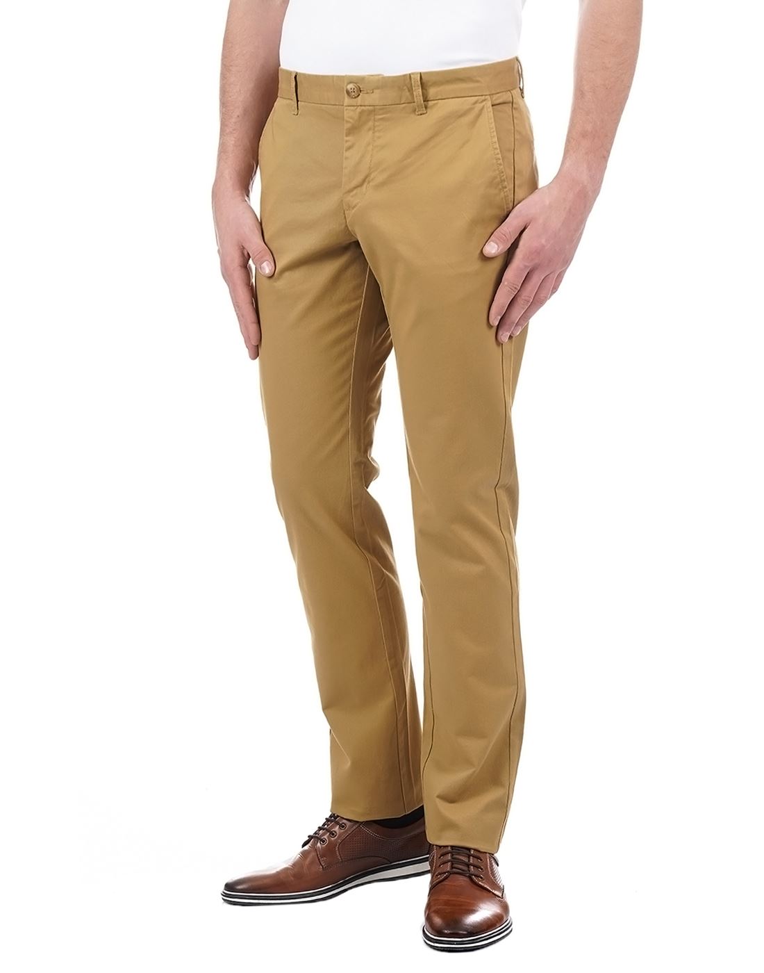 London Fog Men Casual Wear Solid Trouser